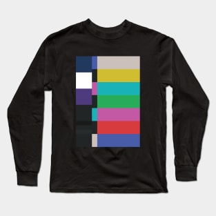 No Signal TV Test Pattern Color Bars Long Sleeve T-Shirt